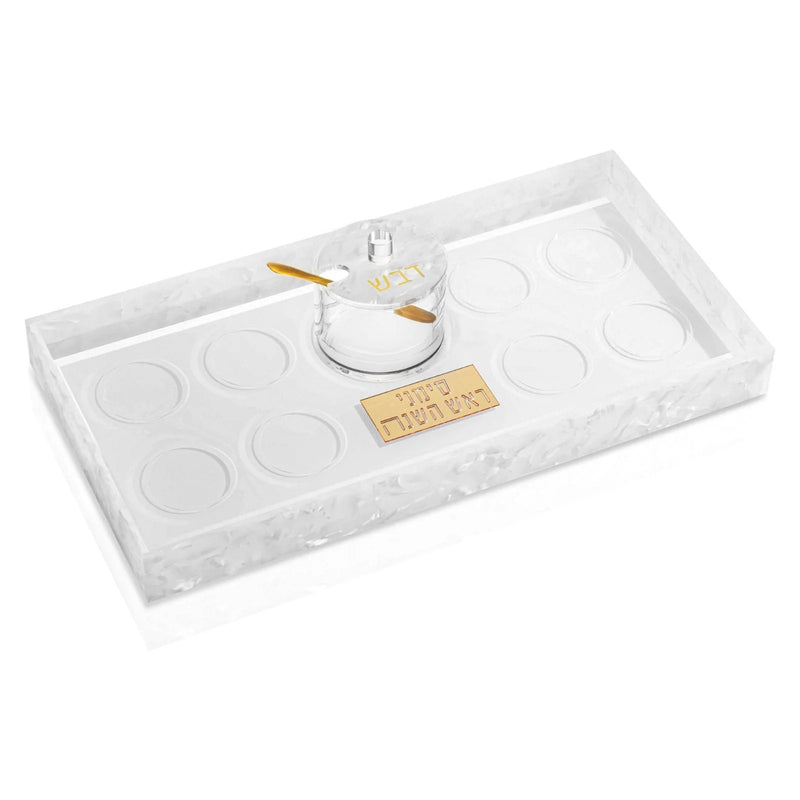 Waterdale Collection: Lucite Simanim Tray - Pearlstone