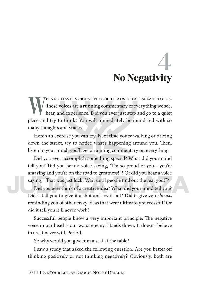 Live Your Life by Design, Not by Default