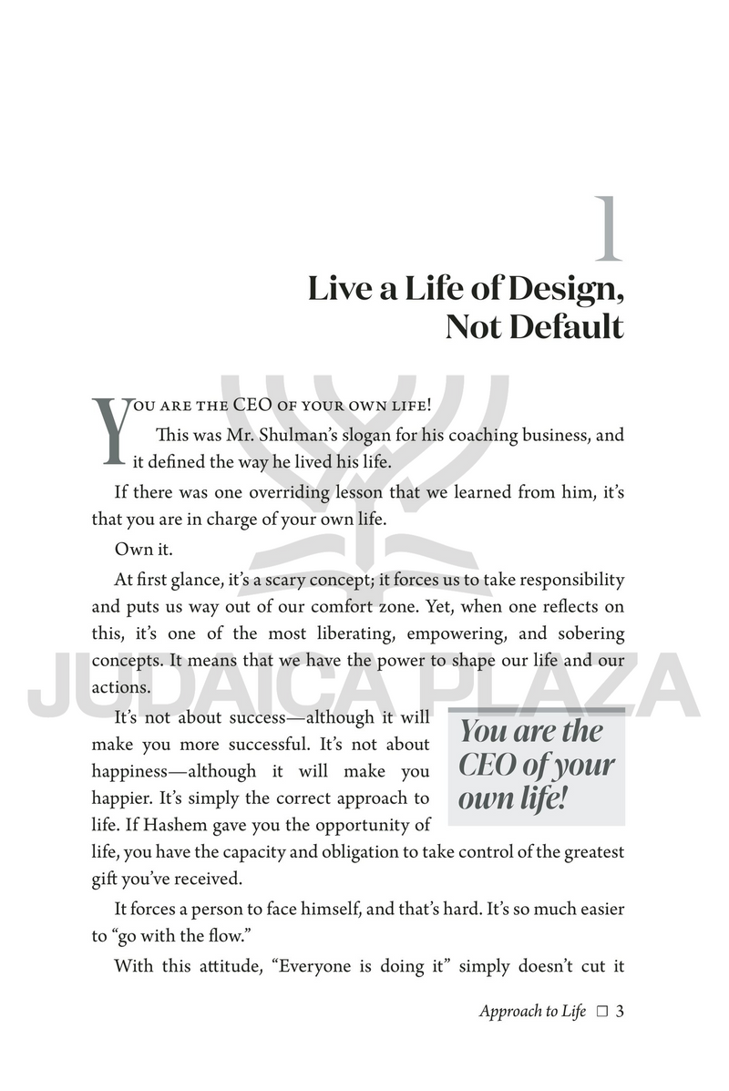 Live Your Life by Design, Not by Default