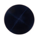 iKippah - Navy Velvet With Beige Rim Yarmulke
