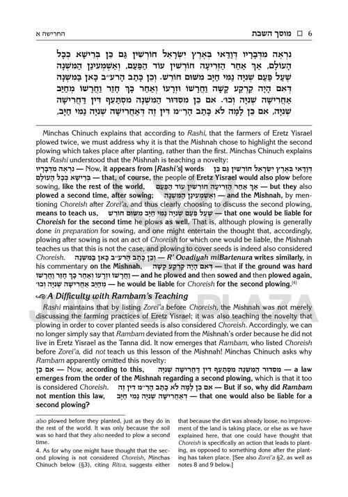 Minchas Chinuch: Musach HaShabbos - Volume 1