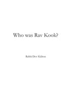 Who Was Rav Kook?