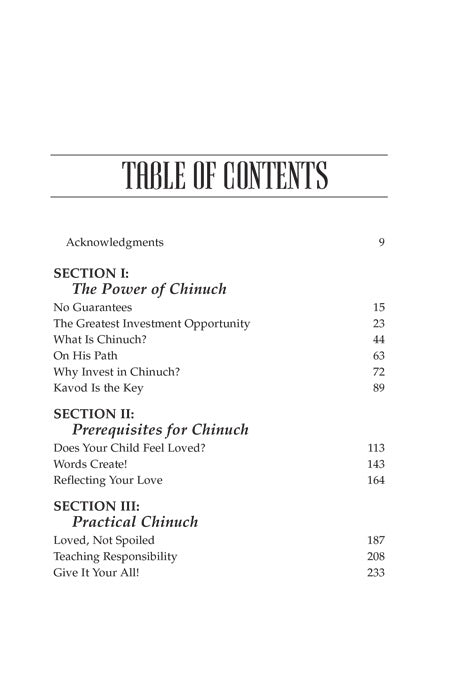 The Power of Chinuch - Volume 1