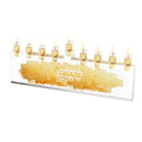 Feldart Collection: Lucite Oil Menorah - Gold Stone