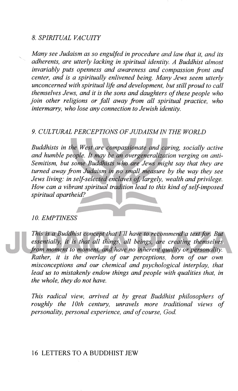 Letters to a Buddhist Jew