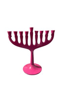 Chanukah Menorah: Painted - Pink