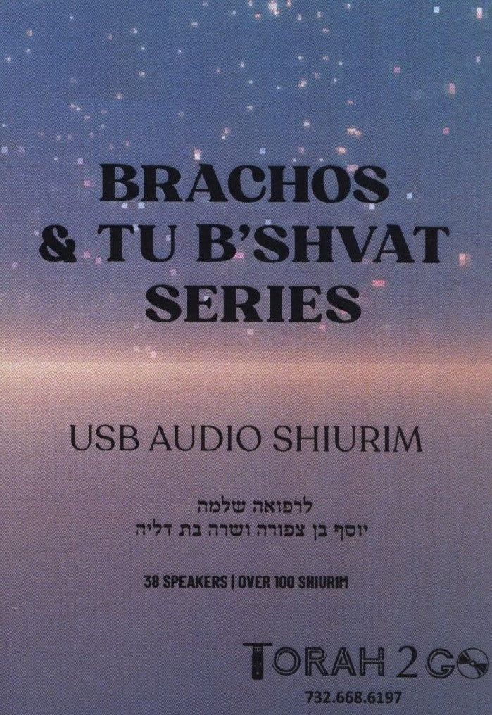 Torah 2 Go: Brachos & Tu B'Shvat Series (USB)