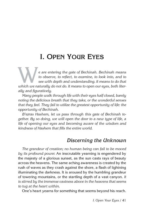 Open Your Eyes - Seeing Hashem Everywhere