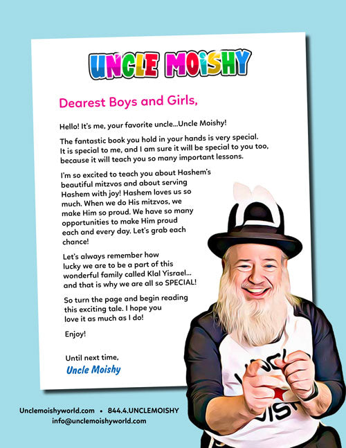 Uncle Moishy - The Very Best Shabbos Guest + CD + FREE Mitzvah Note Pad!