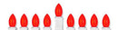 Electric Hanukah Menorah Bulbs - Orange C-7 Bulbs