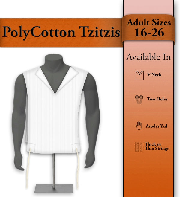 Poly Cotton Tzitzis - Adult Size