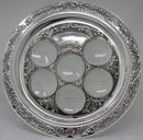 Seder Plate With Legs: Silver Plated - 16"
