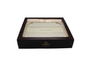 Challah Board & Cover: Leather Stripe Design - Beige