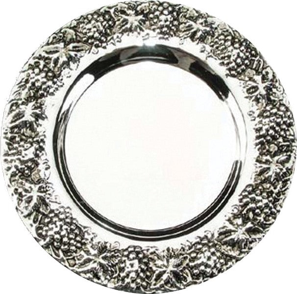 Kiddush Cup Tray: Silver Plated Grape Design