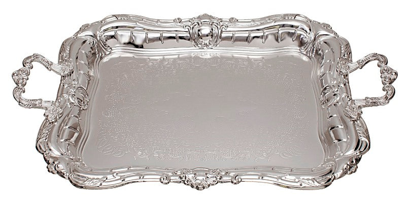 Tray: Silver Plated With Handles