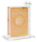Matchbox Holder: Crystal Stand - Gold