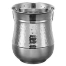 Wash Cup: Stainless Steel Hammered - Matt Finish