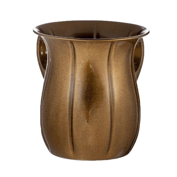 Wash Cup: Powder Coated Steel - Gold Glitter Finish
