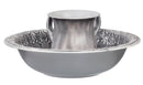 Wash Cup & Bowl: Silver Lace Texture Border