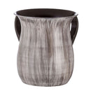 Wash Cup: Powder Coated Steel - Silver Wood Texture