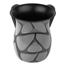 Wash Cup: Stainless Steel Abstract Design