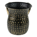 Wash Cup: Powder Coated Steel Hammered Gold Design