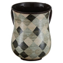 Wash Cup: Powder Coated Steel - Multi Colored Checkerboard