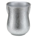 Wash Cup: Powder Coated Steel - Silver Texture