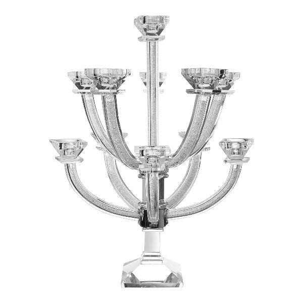 Candelabra: 11 Branch - Crystal & Crushed Glass