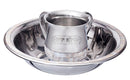 Wash Cup & Bowl: Stainless Steel Pearl Brick Design