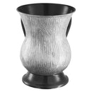 Wash Cup: Stainless Steel - Black & Silver Textured