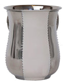 Wash Cup: Stainless Steel Ivory Dotted