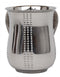 Wash Cup: Stainless Steel Dotted Lines Shiny