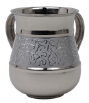 Wash Cup: Stainless Steel Silver Design