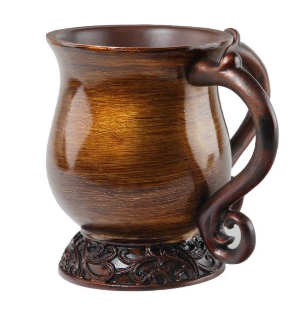 Wash Cup: Polyresin - Rubbed Bronze Design