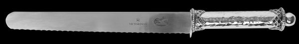 Challah Knife: Victorinox Blade Hammered Serrated