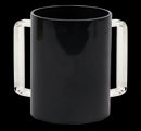 Wash Cup: Lucite Black - Clear Handles