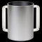 Wash Cup: Lucite Silver - Clear Handles