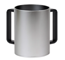 Wash Cup: Lucite Silver - Black Handles