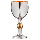 Kiddush Cup: Nickel Plated: Gold Stem Design