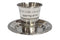 Kiddush Cup & Tray: Stainless Steel: Small Size