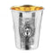 Kiddush Cup: Silver Plated Oval Frame Diamond Design