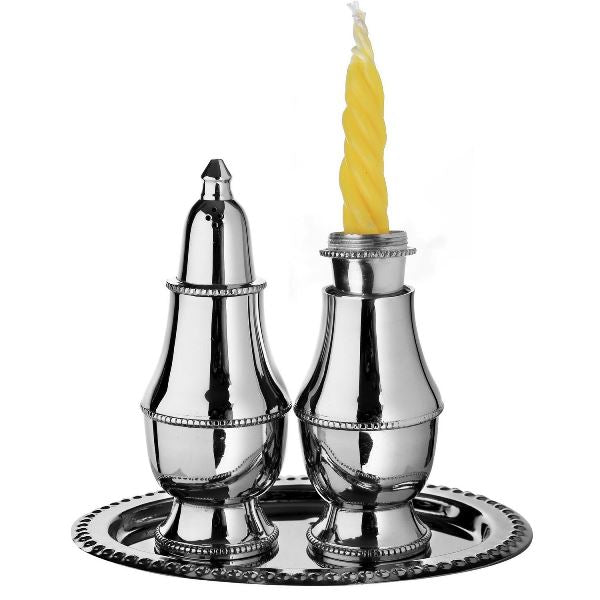 Havdalah Set: Silver Plated - 3 Pcs