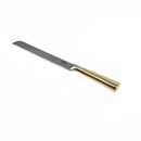 Challah Knife: Stainless Steel - Gold Handle