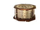 Seder Plate: "The Maggid Kaarah" 3 Tier Mahogany And Silver Plated With Retractable Shtender - 16"