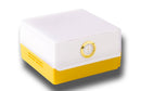 Shabled Shabbos Lamp:Nugget Gold/White Body: Gold Clock