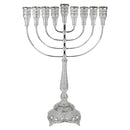 Chanukah Menorah: Silver Plated Filigree Design