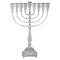 Chanukah Menorah: Silver Plated Filigree Design