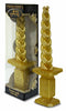 Havdalah Candle: Decorative Flame Holder - Gold