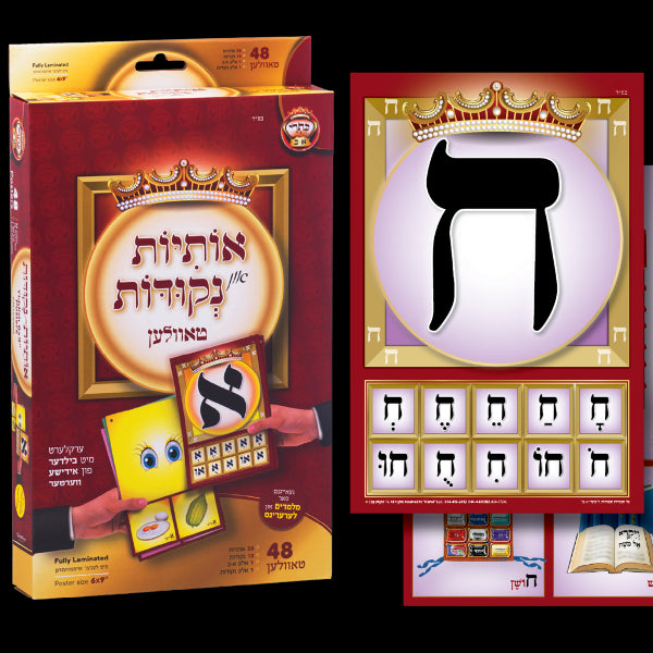 Aleph Beis Flash Cards Yiddish Large